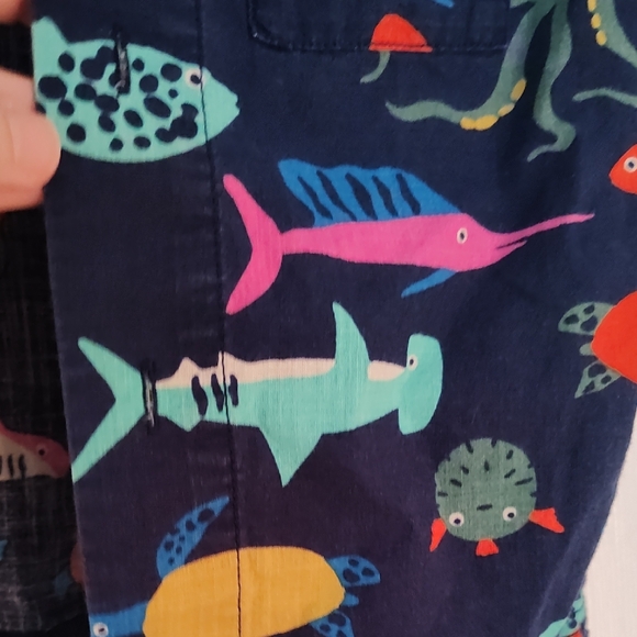 Hanna Andersson Navy Fish Print Kids Shirt - Picture 3 of 4